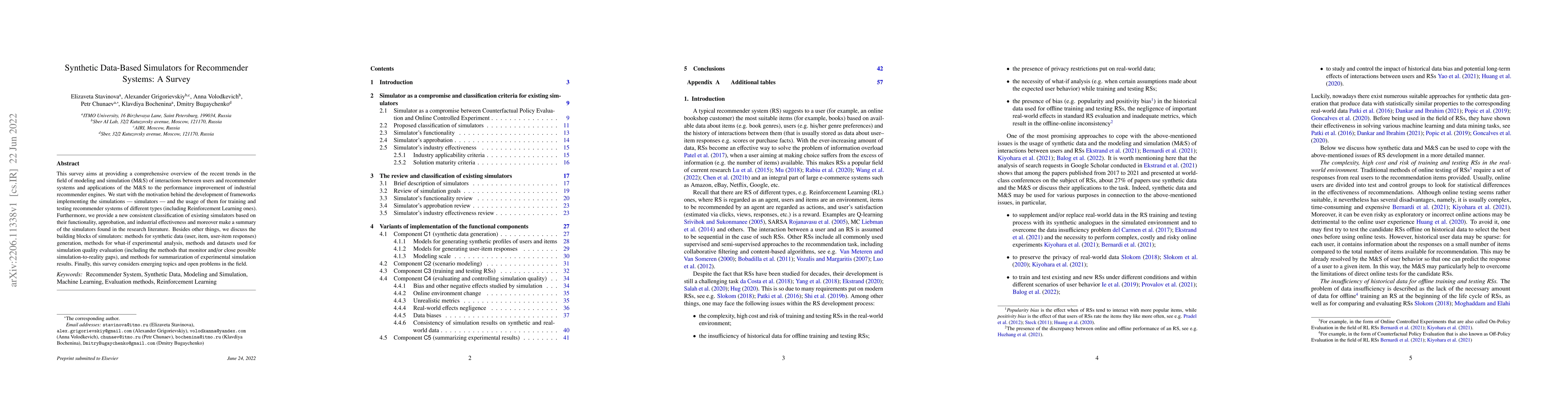 Thumbnail for Synthetic Data-Based Simulators for Recommender Systems: A Survey