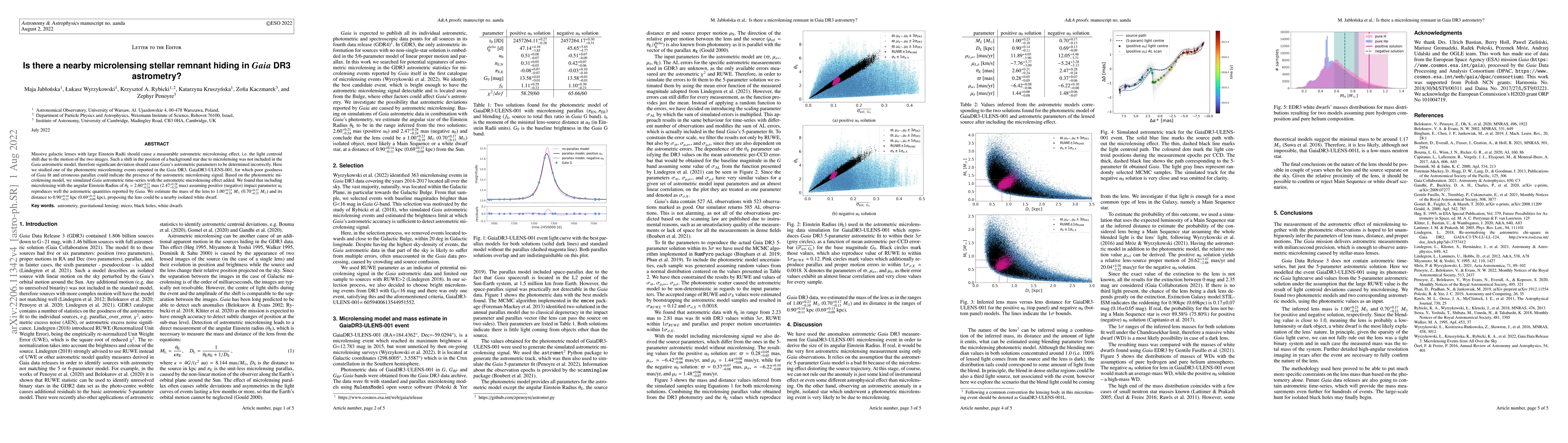 Thumbnail for Is there a nearby microlensing stellar remnant hiding in Gaia DR3
  astrometry?