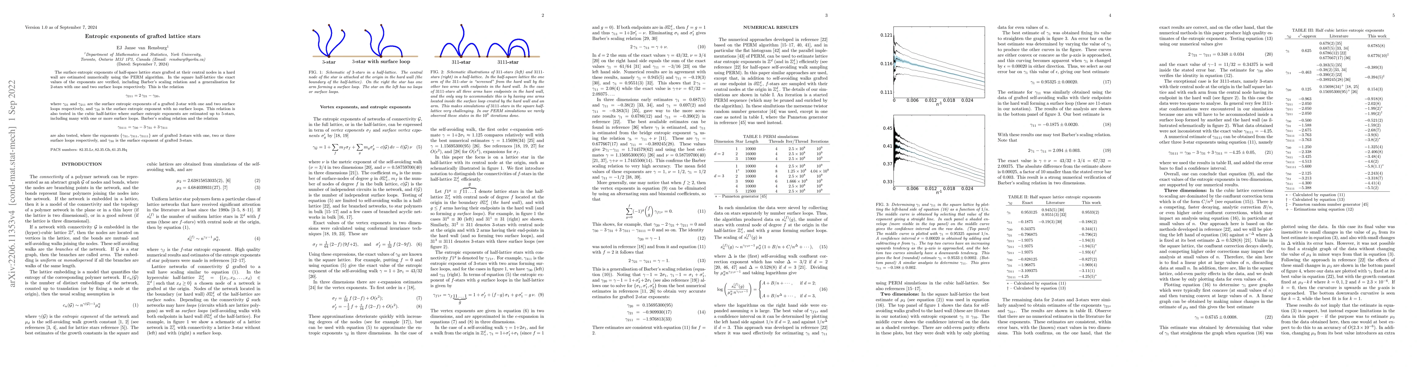 Thumbnail for Entropic exponents of grafted lattices stars