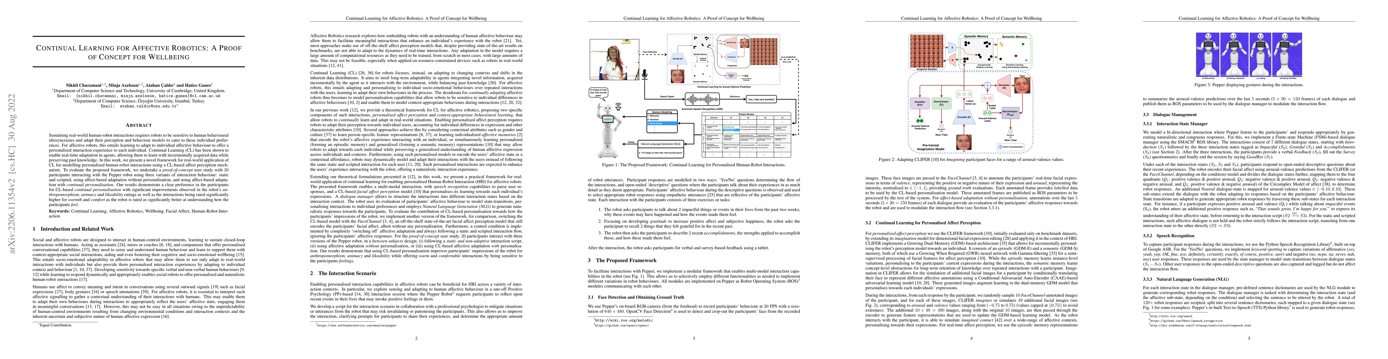 Thumbnail for Continual Learning for Affective Robotics: A Proof of Concept for
  Wellbeing