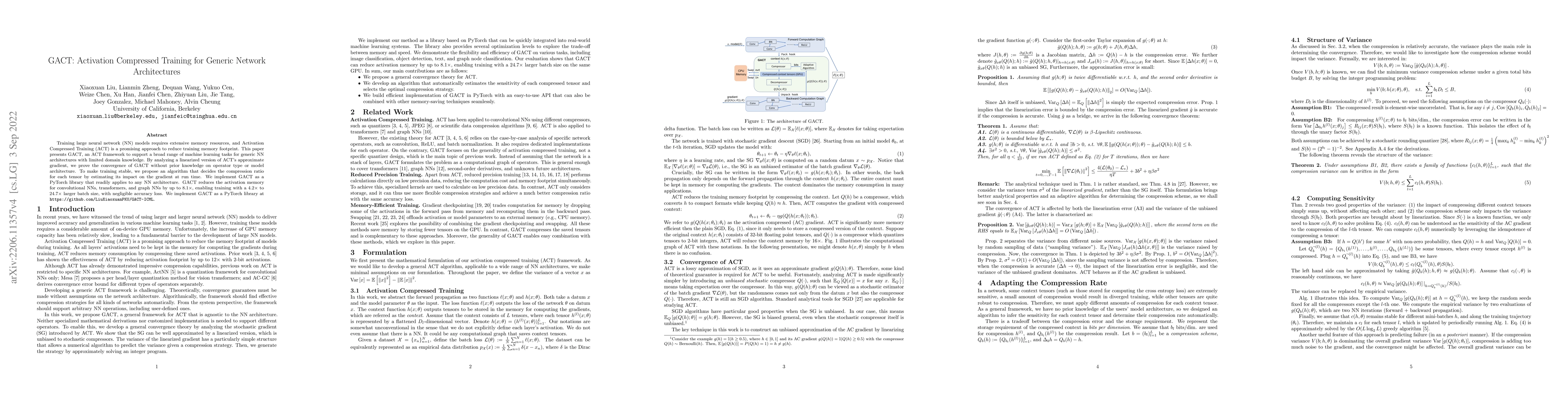 Thumbnail for GACT: Activation Compressed Training for Generic Network Architectures