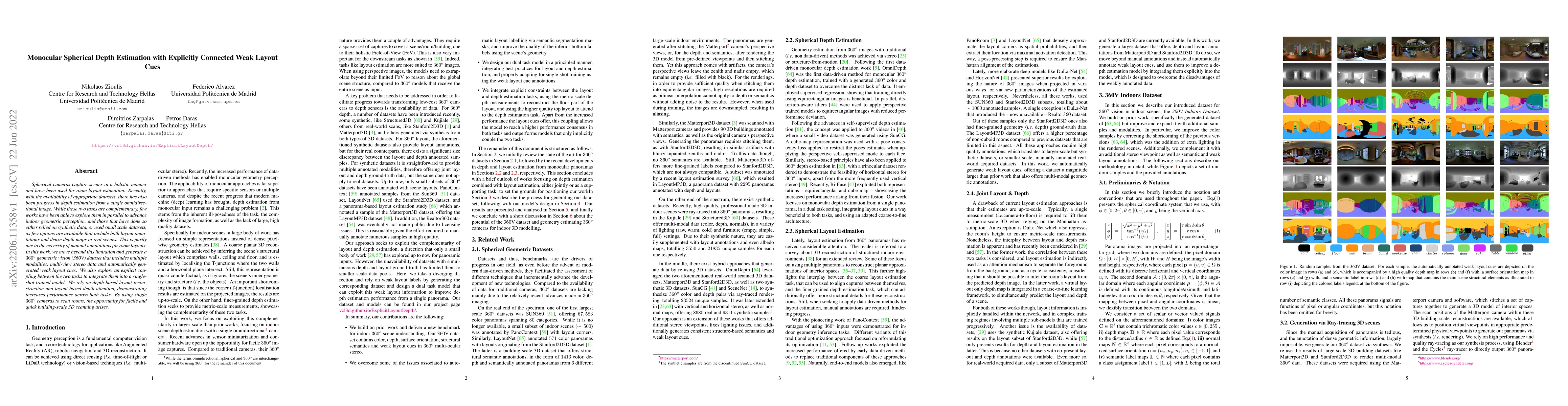Thumbnail for Monocular Spherical Depth Estimation with Explicitly Connected Weak
  Layout Cues