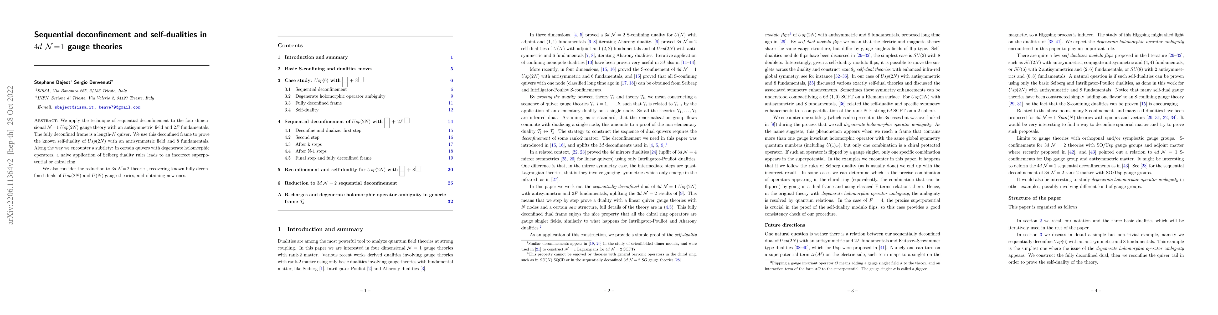 Thumbnail for Sequential deconfinement and self-dualities in $4d$ $\mathcal{N}\!=\!1$
  gauge theories