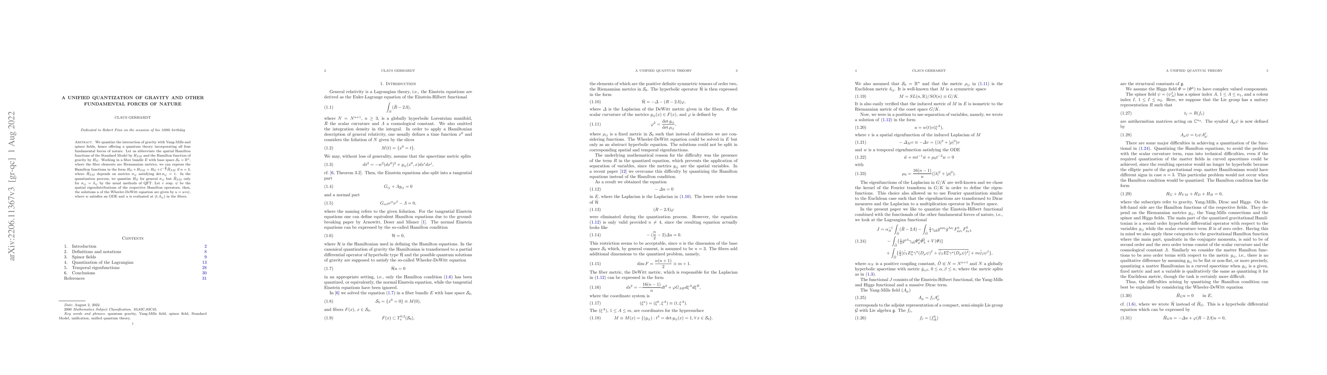 Thumbnail for A unified quantization of gravity and other fundamental forces of nature