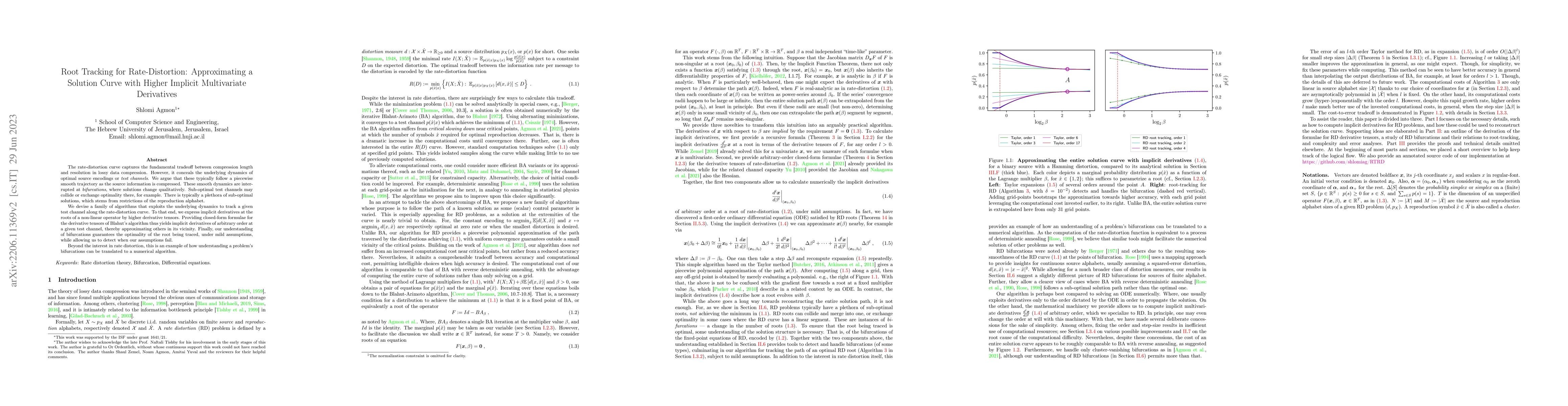 Thumbnail for Root Tracking for Rate-Distortion: Approximating a Solution Curve with
  Higher Implicit Multivariate Derivatives