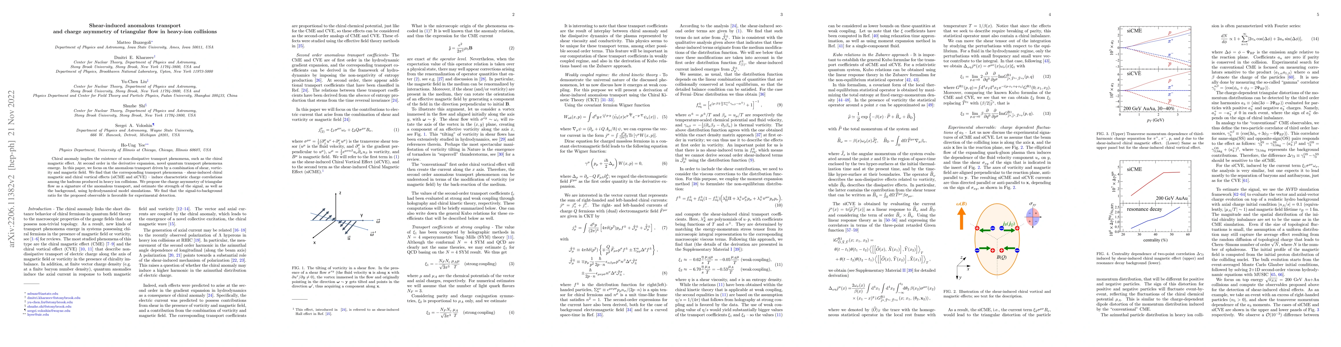 Thumbnail for Shear-induced anomalous transport and charge asymmetry of triangular
  flow in heavy-ion collisions