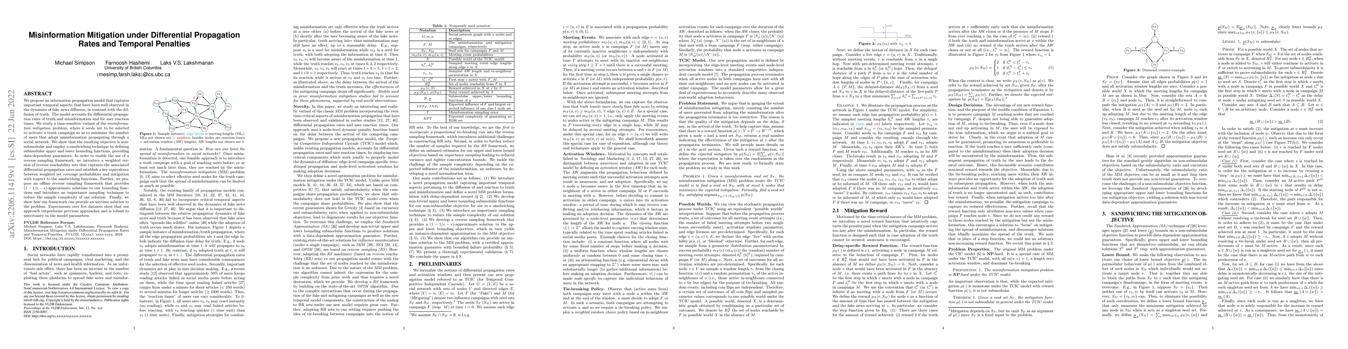 Thumbnail for Misinformation Mitigation under Differential Propagation Rates and
  Temporal Penalties