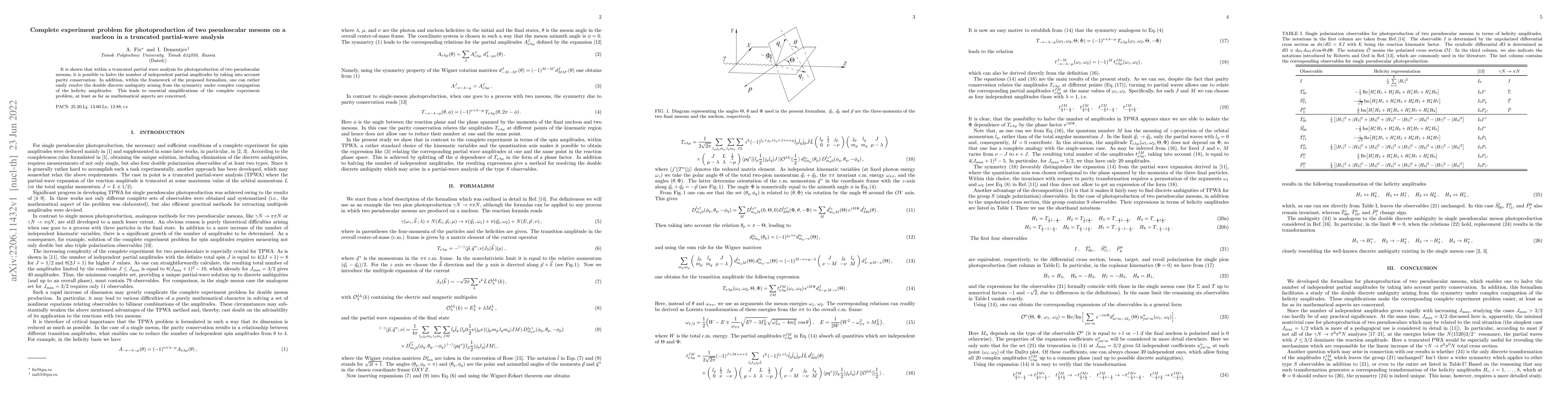 Thumbnail for Complete experiment problem for photoproduction of two pseudoscalar
  mesons on a nucleon in a truncated partial-wave analysis