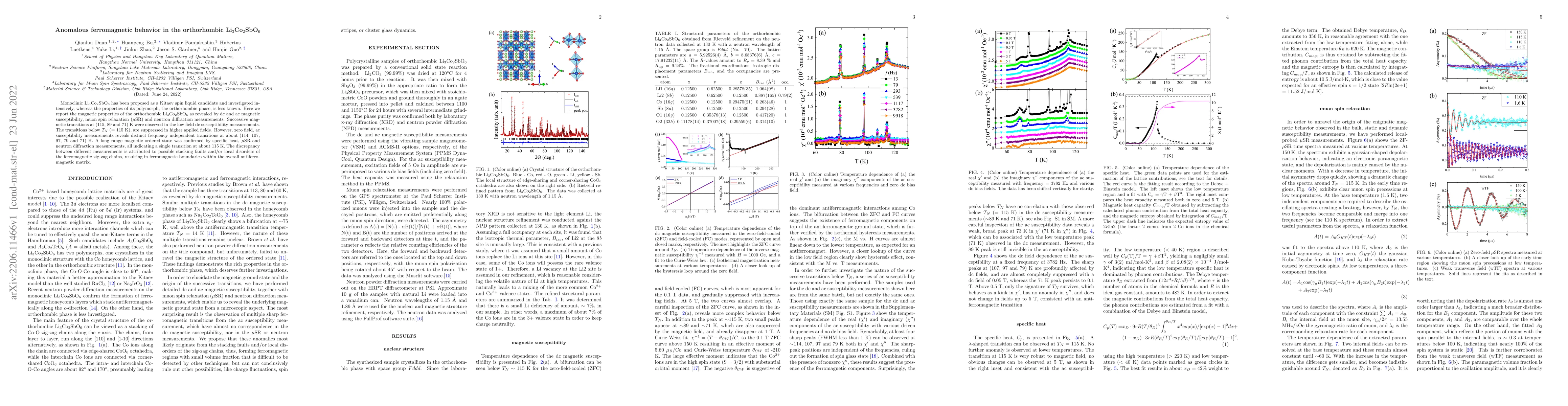 Thumbnail for Anomalous ferromagnetic behavior in the orthorhombic Li$_3$Co$_2$SbO$_6$