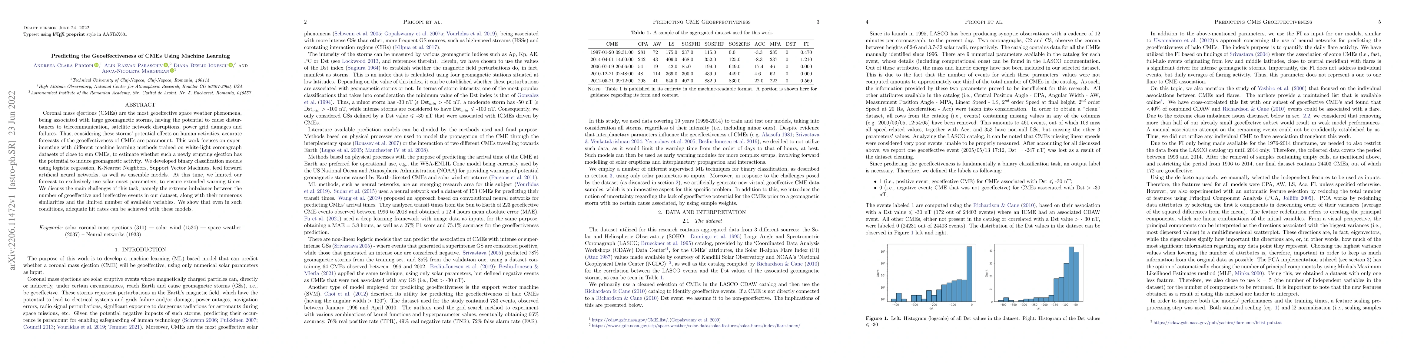 Thumbnail for Predicting the Geoeffectiveness of CMEs Using Machine Learning