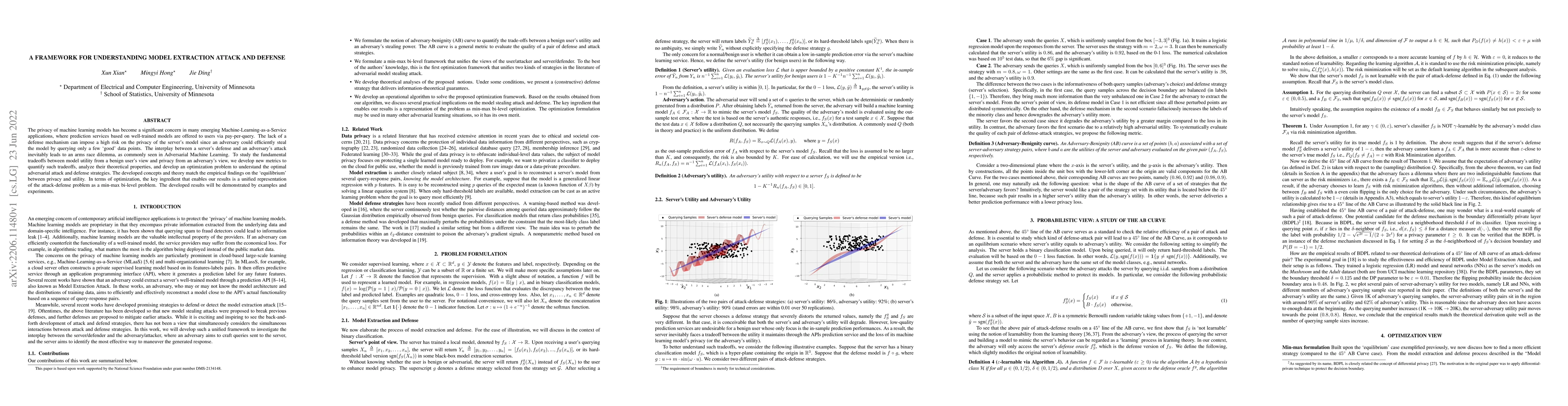 Thumbnail for A Framework for Understanding Model Extraction Attack and Defense