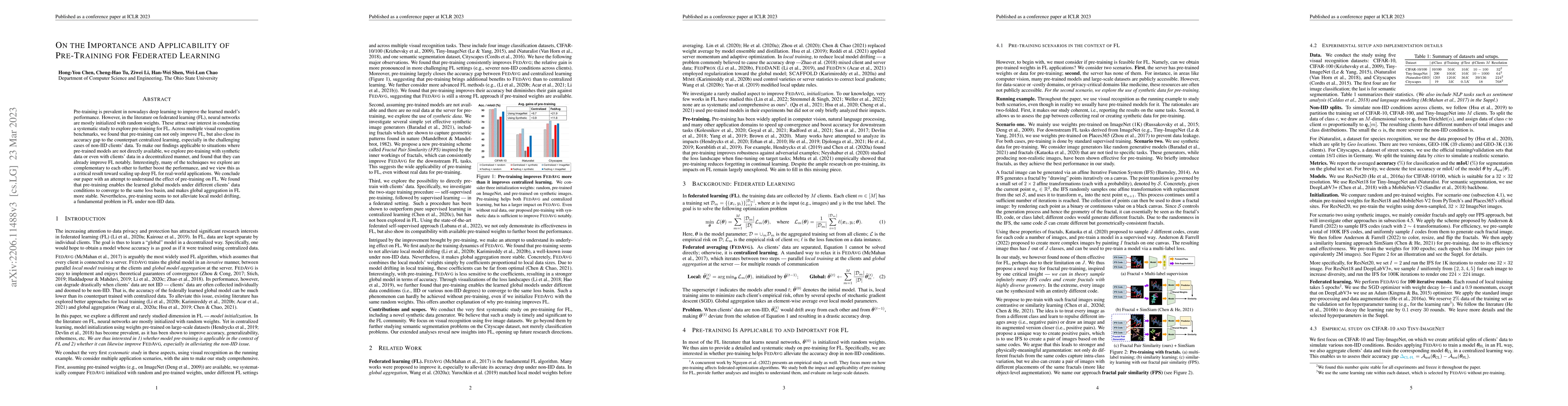 Thumbnail for On the Importance and Applicability of Pre-Training for Federated
  Learning