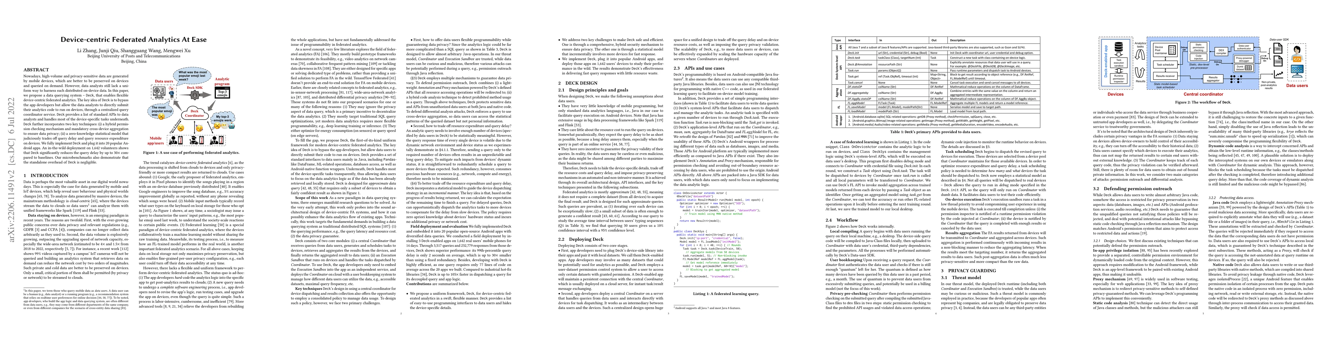 Thumbnail for Device-centric Federated Analytics At Ease