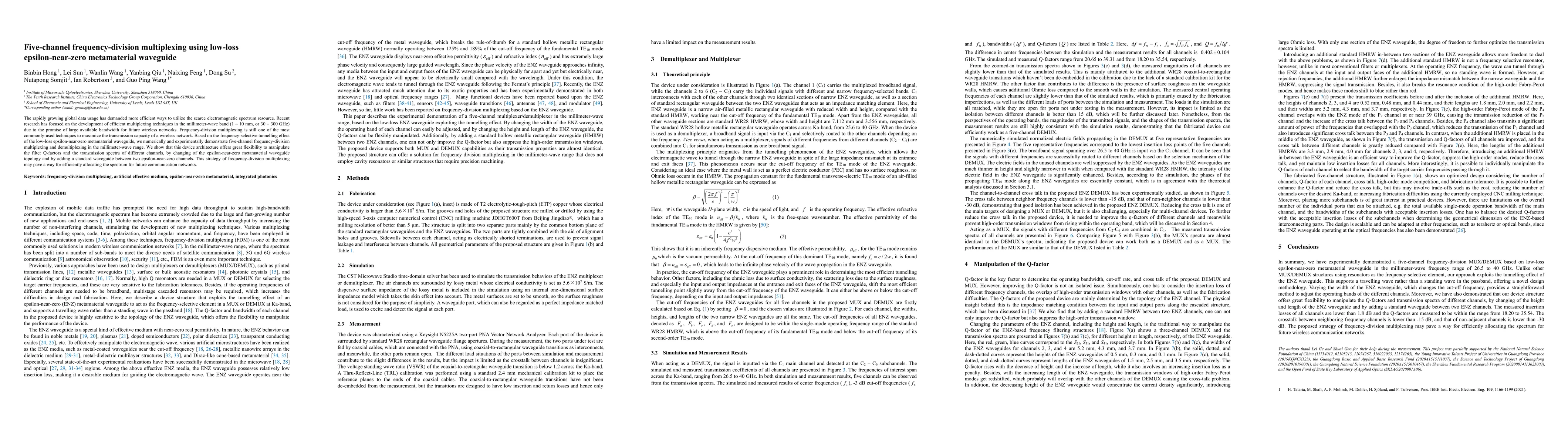 Thumbnail for Five-channel frequency-division multiplexing using low-loss
  epsilon-near-zero metamaterial waveguide