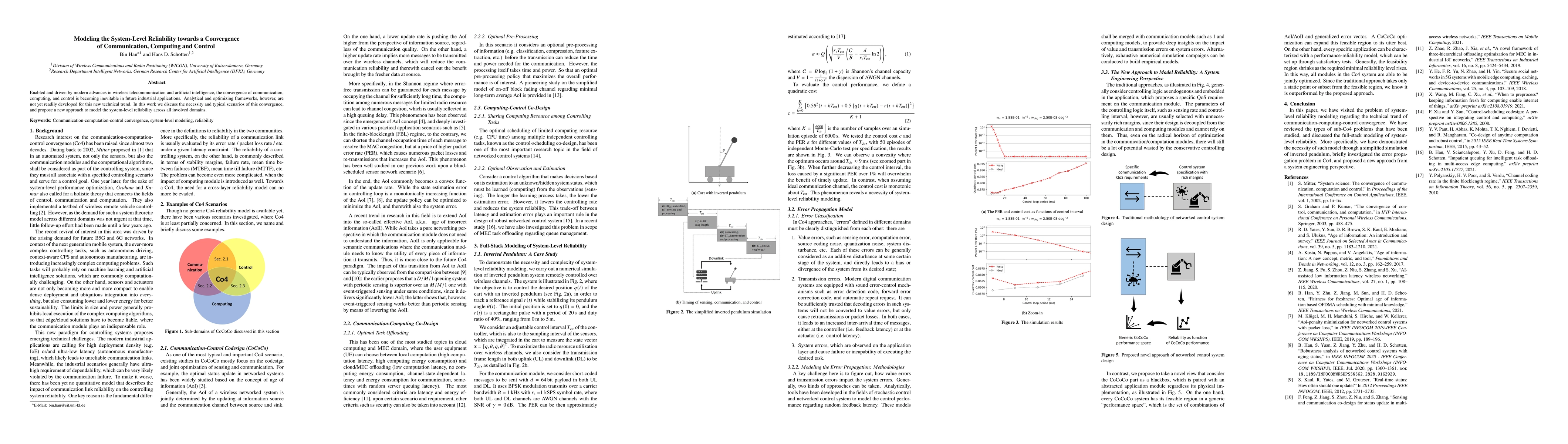 Thumbnail for Modeling the System-Level Reliability towards a Convergence of
  Communication, Computing and Control