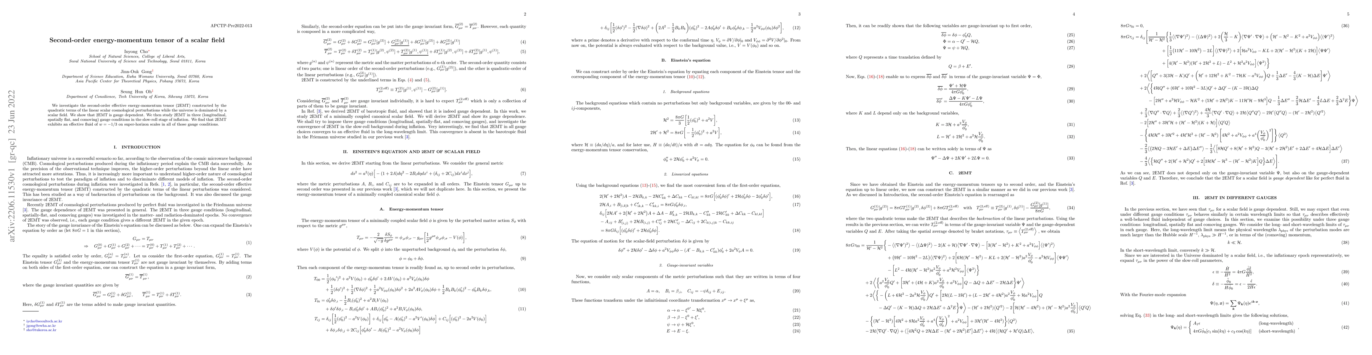 Thumbnail for Second-order energy-momentum tensor of a scalar field