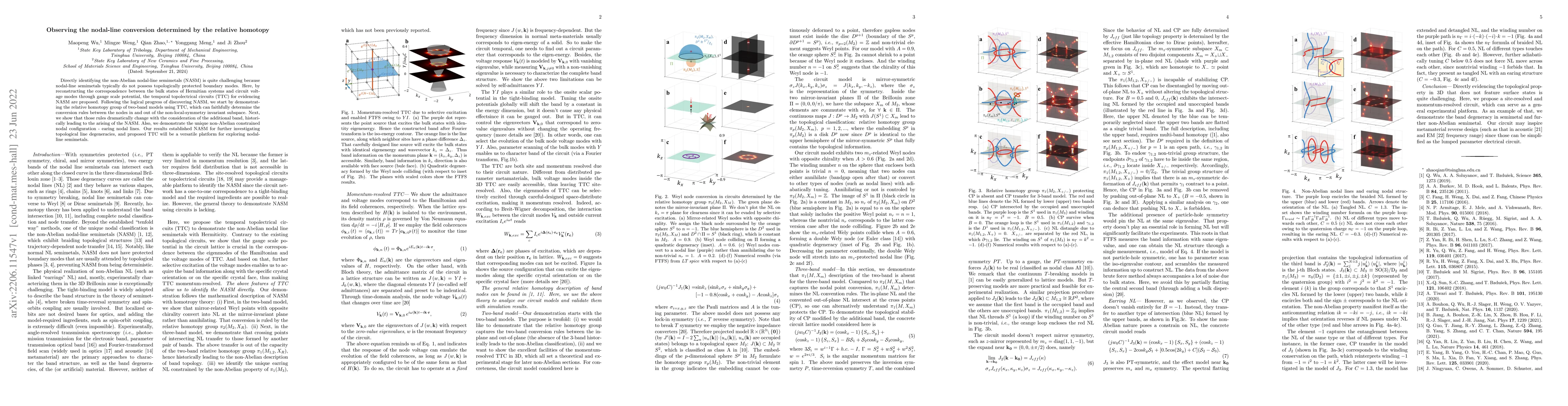 Thumbnail for Observing the nodal-line conversion determined by the relative homotopy
