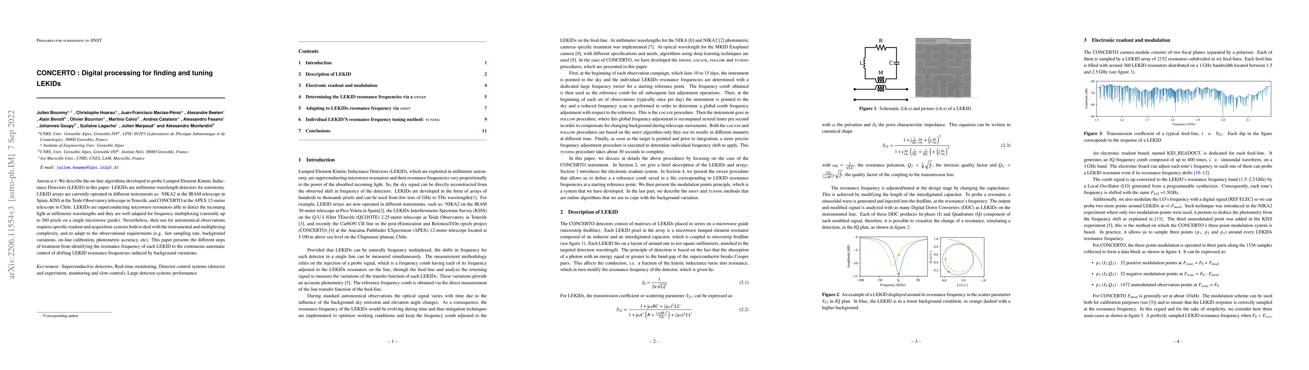 Thumbnail for CONCERTO : Digital processing for finding and tuning LEKIDs
