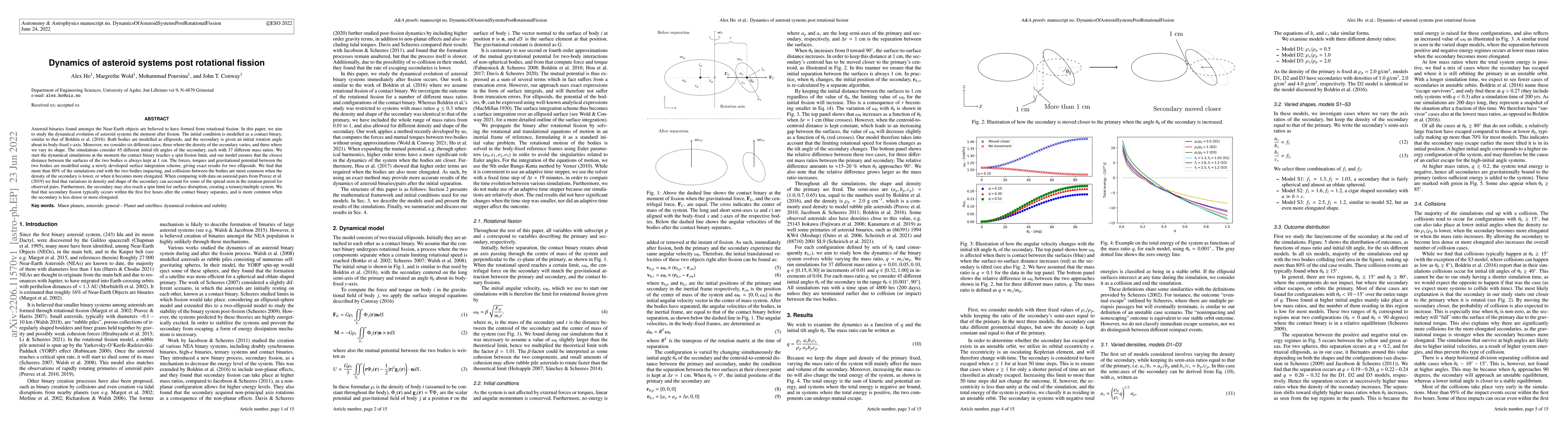 Thumbnail for Dynamics of asteroid systems post rotational fission