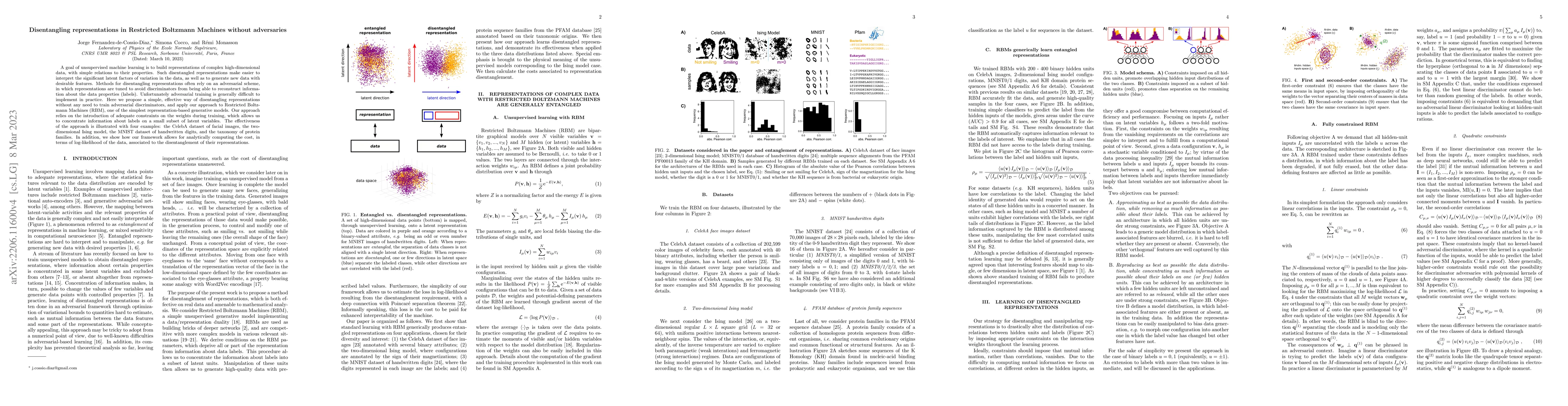 Thumbnail for Disentangling representations in Restricted Boltzmann Machines without
  adversaries