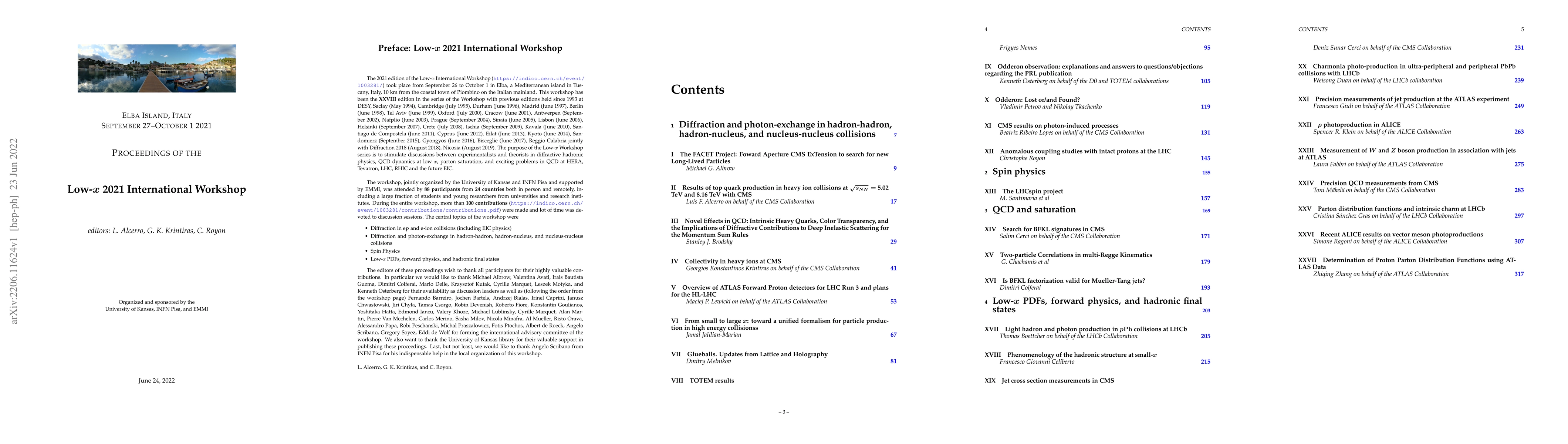 Thumbnail for Proceedings of the Low-$x$ 2021 International Workshop