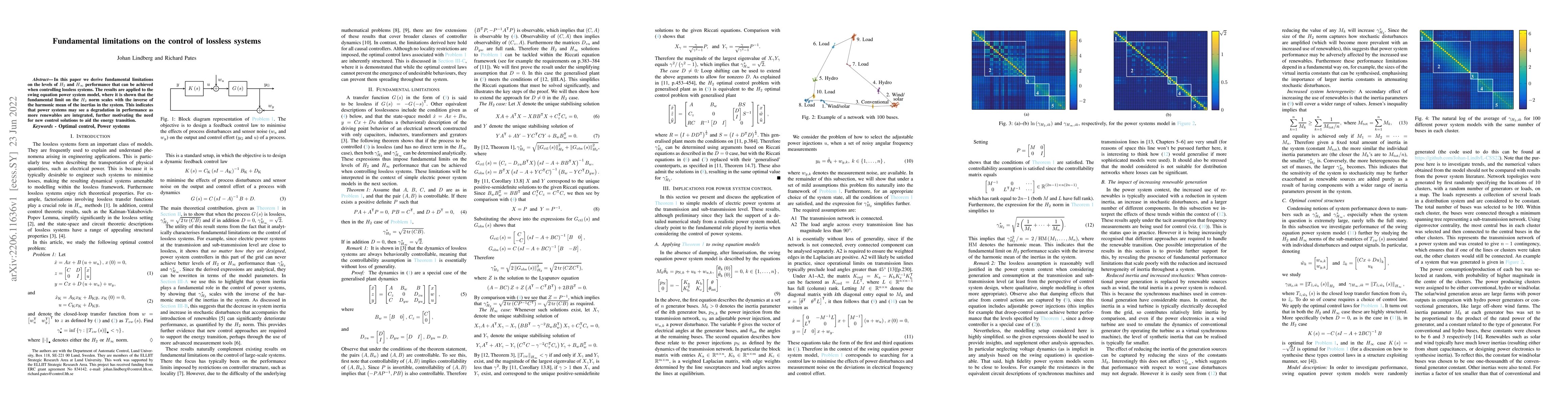 Thumbnail for Fundamental limitations on the control of lossless systems