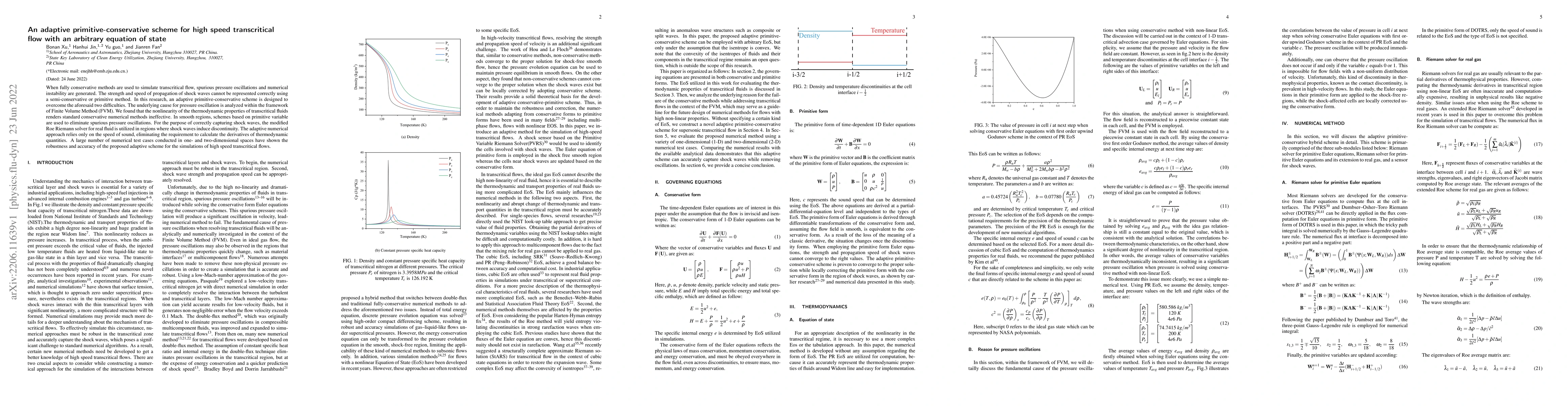 Thumbnail for An adaptive primitive-conservative scheme for high speed transcritical
  flow with an arbitrary equation of state