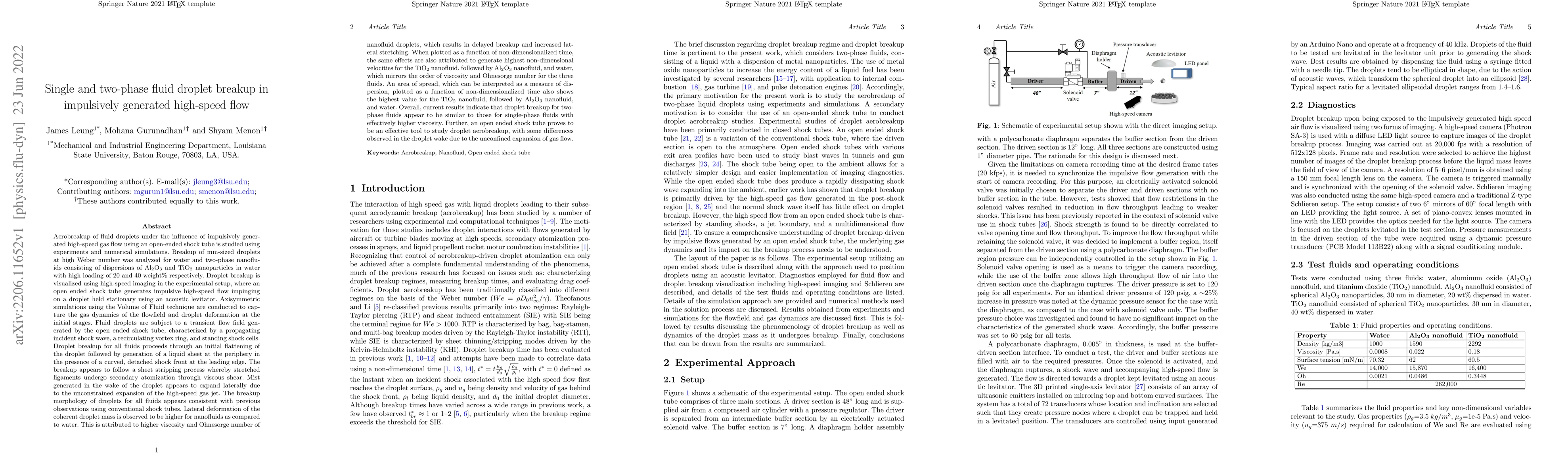 Thumbnail for Single and two-phase fluid droplet breakup in impulsively generated
  high-speed flow