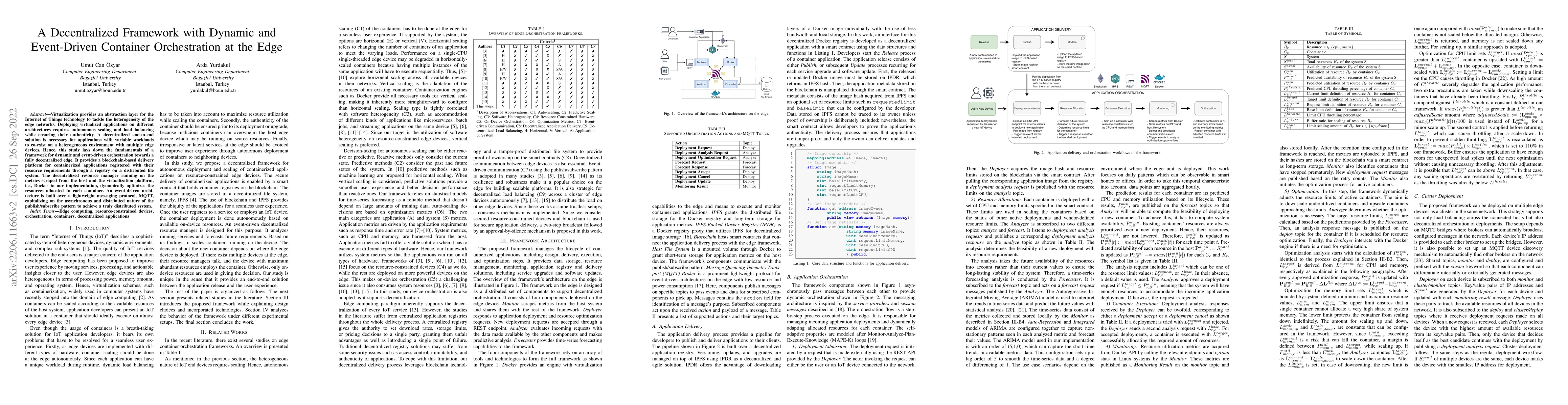 Thumbnail for A Decentralized Framework with Dynamic and Event-Driven Container
  Orchestration at the Edge