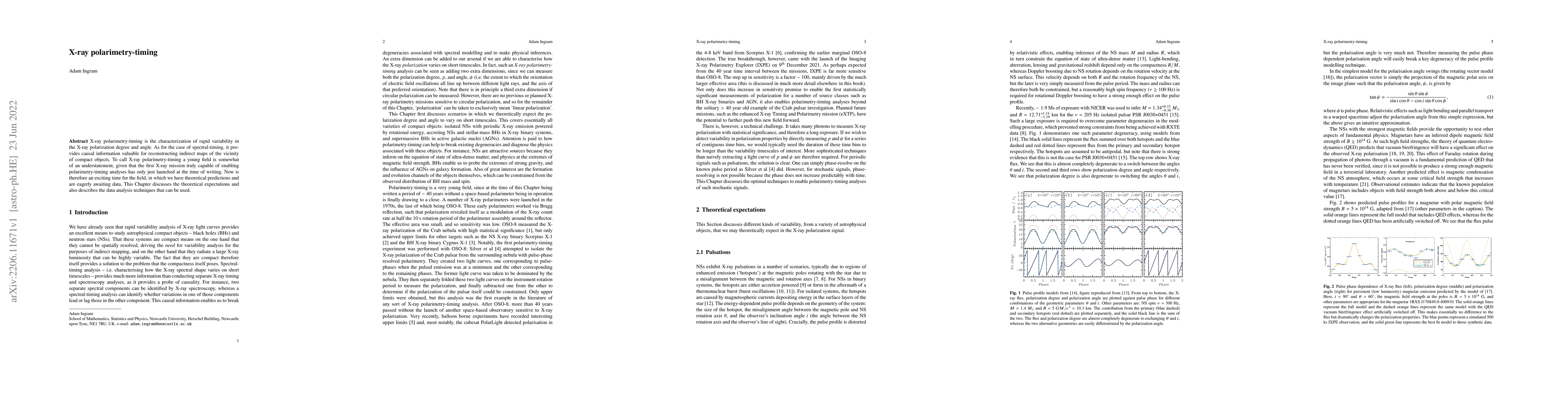Thumbnail for X-ray polarimetry-timing