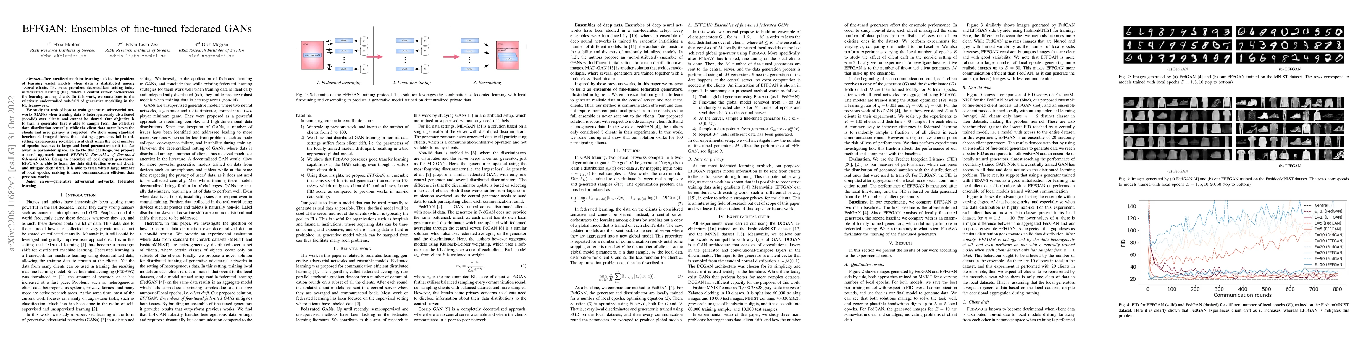 Thumbnail for EFFGAN: Ensembles of fine-tuned federated GANs