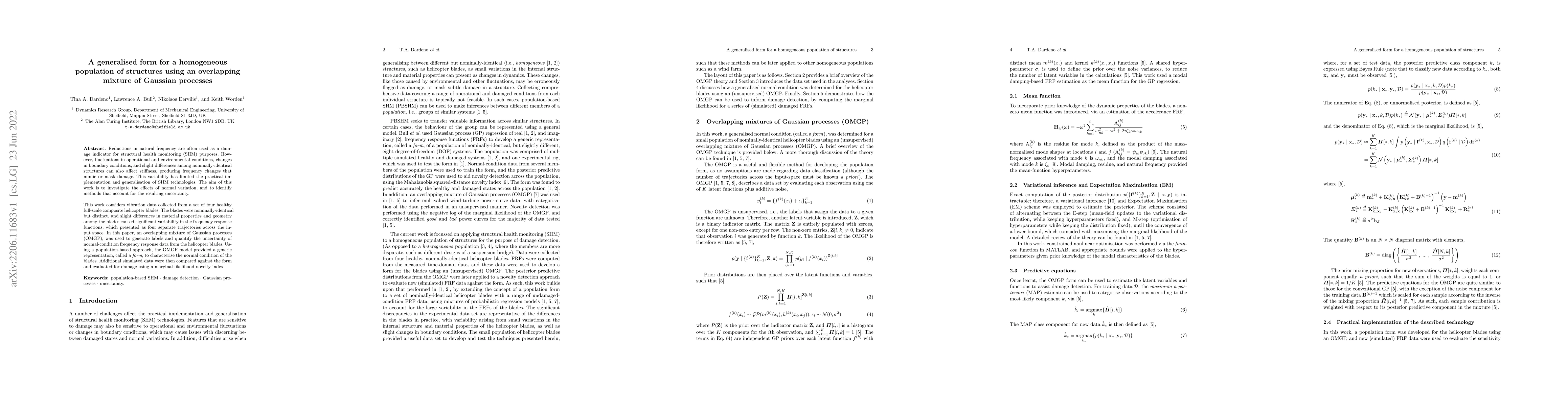 Thumbnail for A generalised form for a homogeneous population of structures using an
  overlapping mixture of Gaussian processes