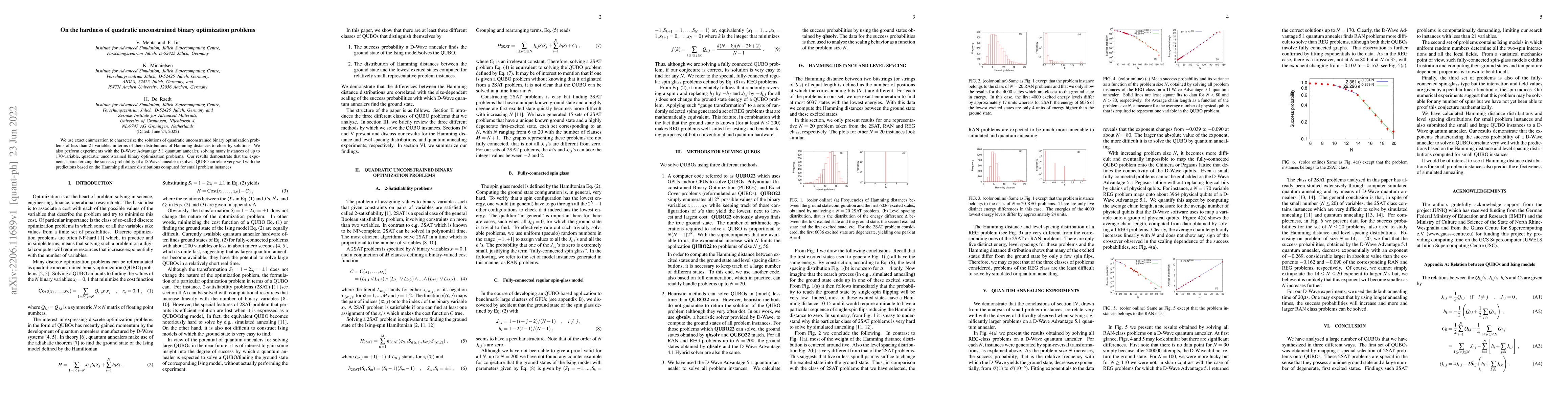 Thumbnail for On the hardness of quadratic unconstrained binary optimization problems