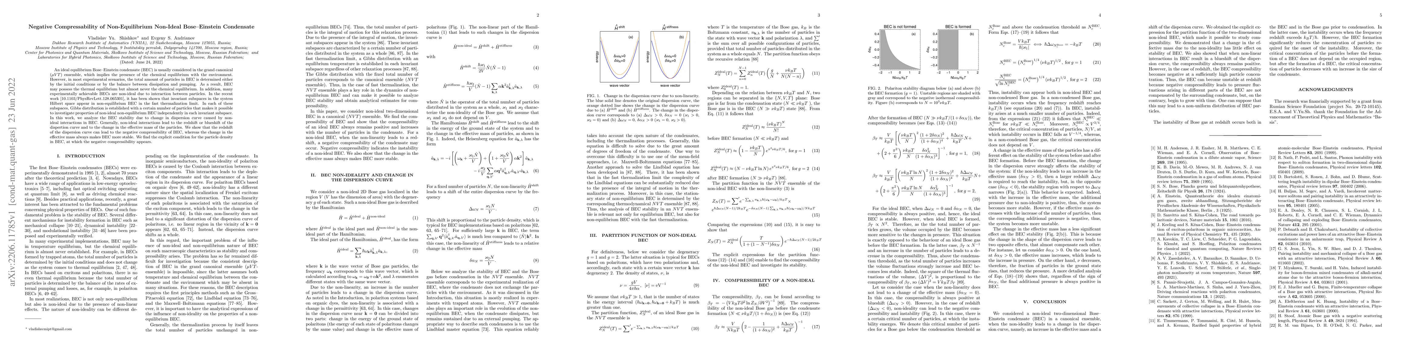 Thumbnail for Negative Compressability of Non-Equilibrium Non-Ideal Bose--Einstein
  Condensate