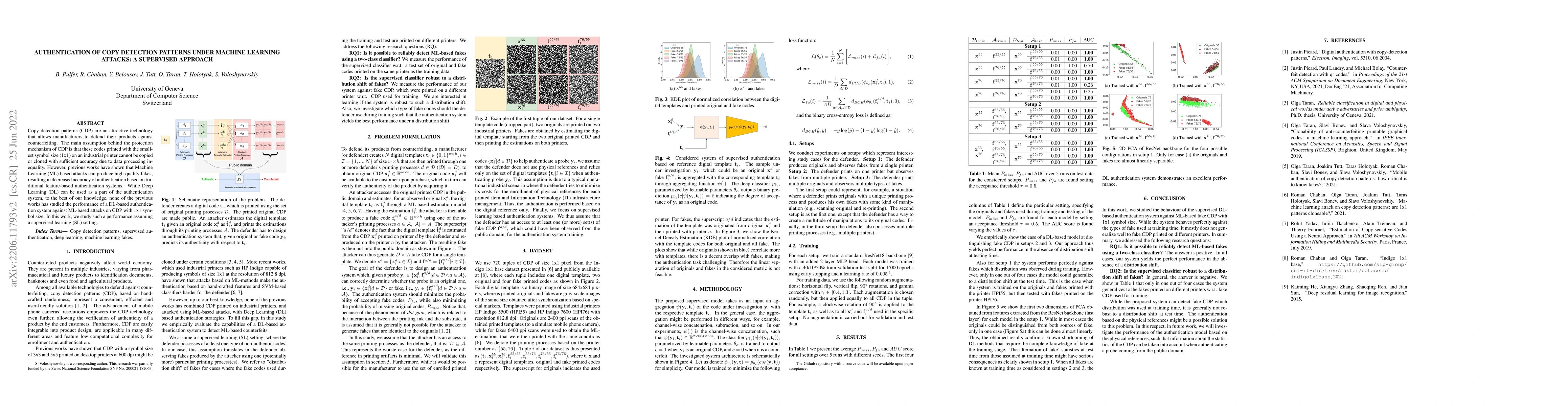 Thumbnail for Authentication of Copy Detection Patterns under Machine Learning
  Attacks: A Supervised Approach