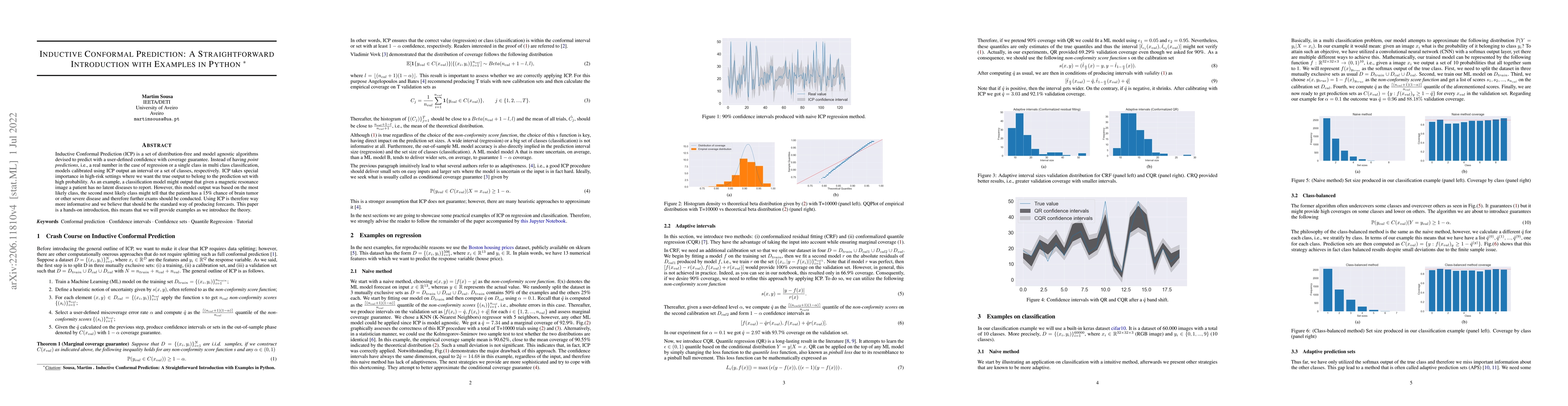 Thumbnail for Inductive Conformal Prediction: A Straightforward Introduction with
  Examples in Python