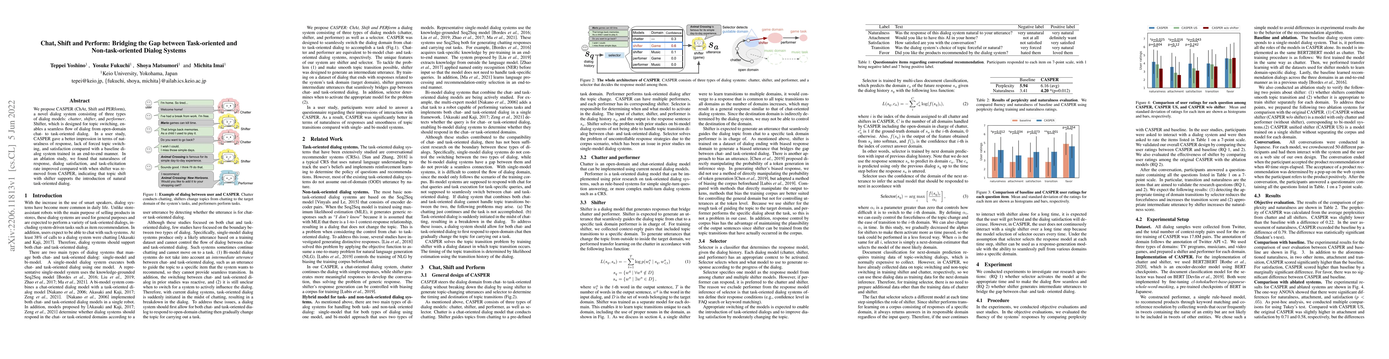 Thumbnail for Chat, Shift and Perform: Bridging the Gap between Task-oriented and
  Non-task-oriented Dialog Systems