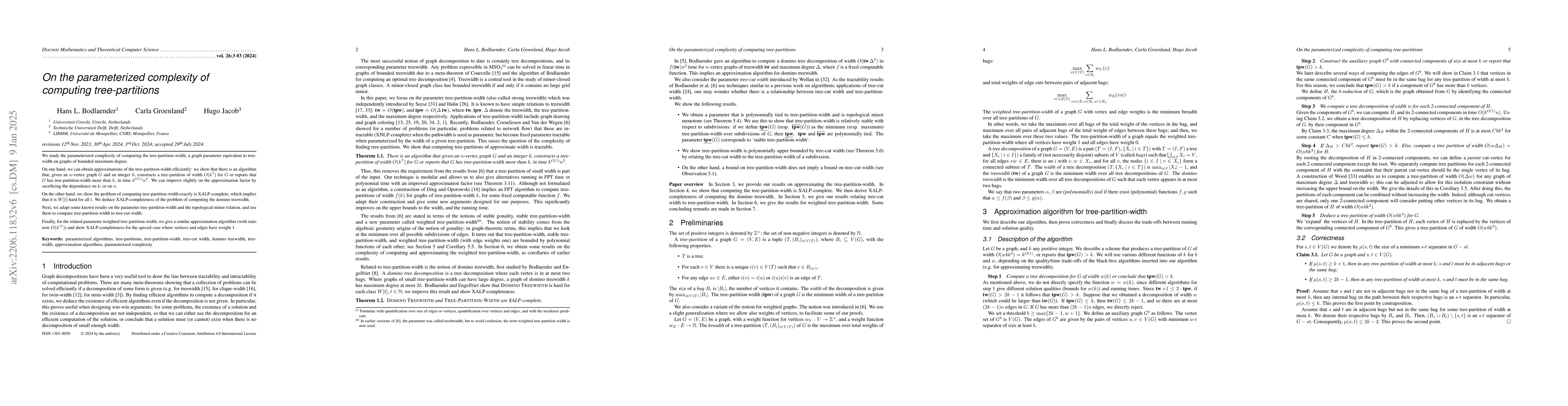 Thumbnail for On the parameterized complexity of computing tree-partitions