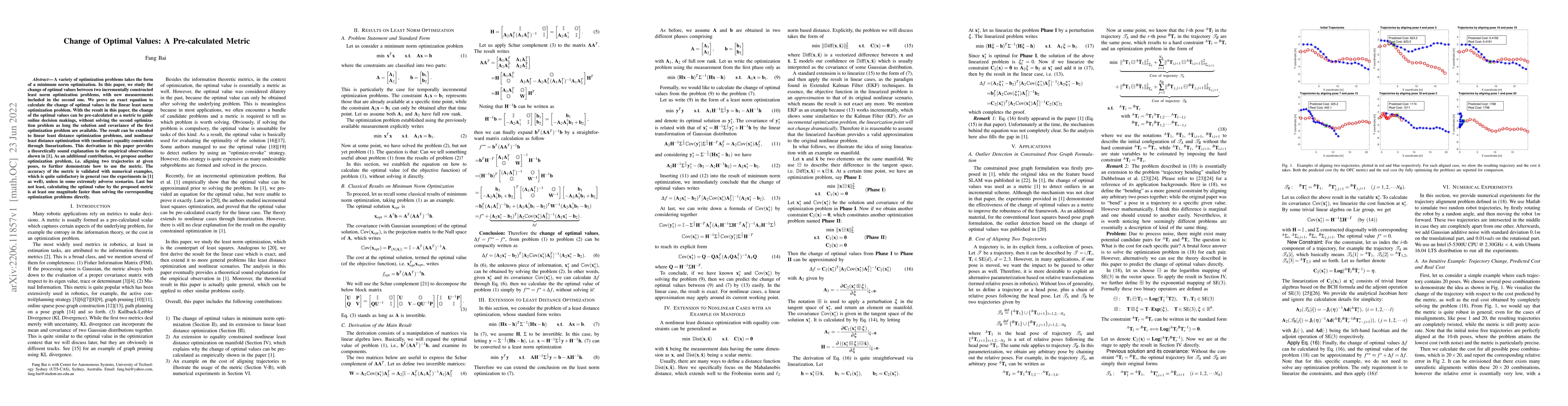 Thumbnail for Change of Optimal Values: A Pre-calculated Metric