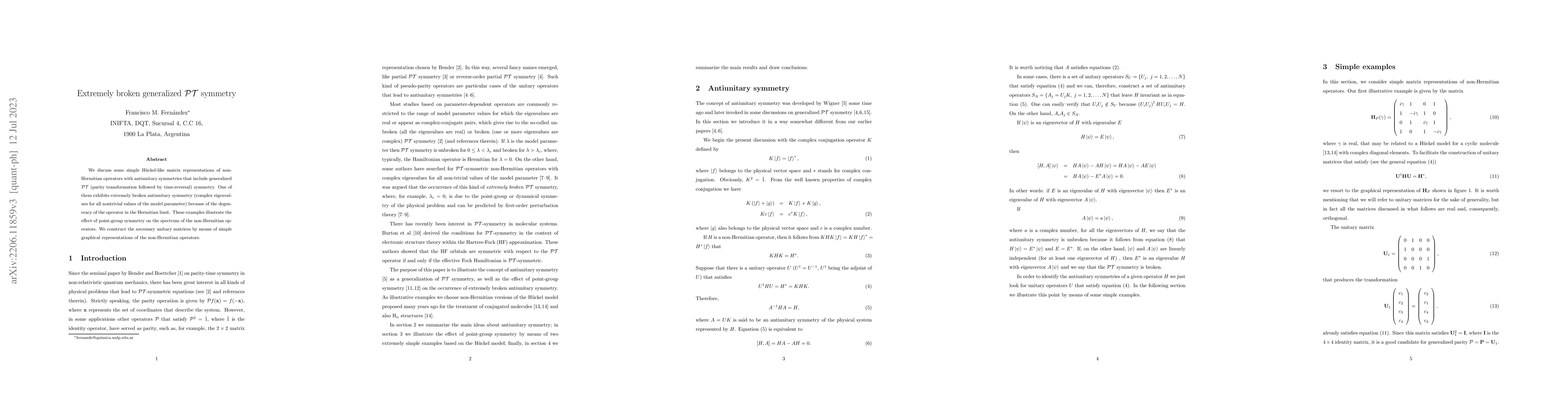 Thumbnail for Extremely broken generalized $\mathcal{PT}$ symmetry
