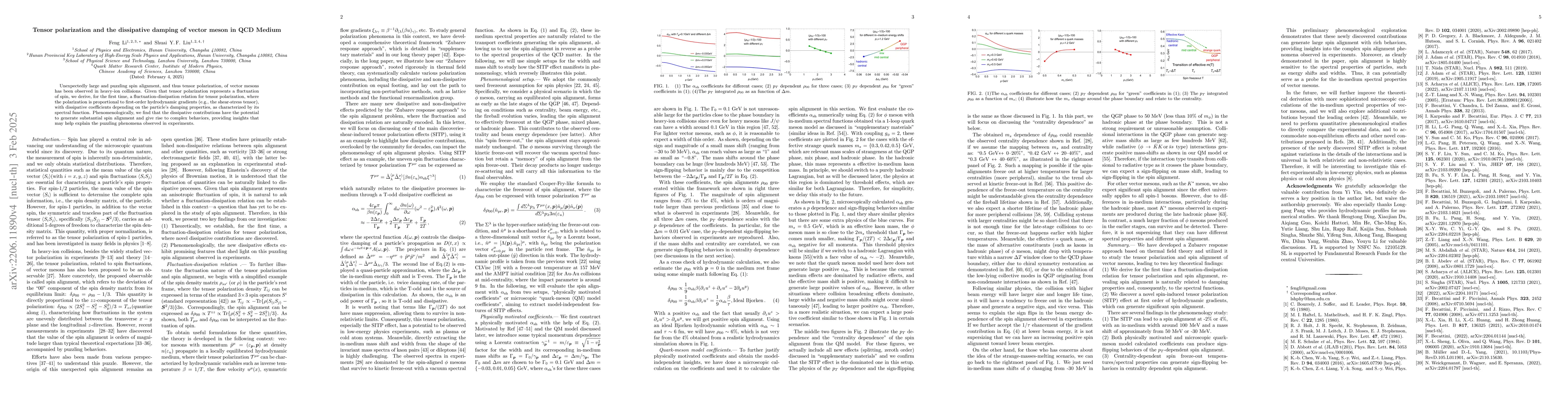 Thumbnail for Tensor Polarization and Spectral Properties of Vector Meson in QCD
  Medium