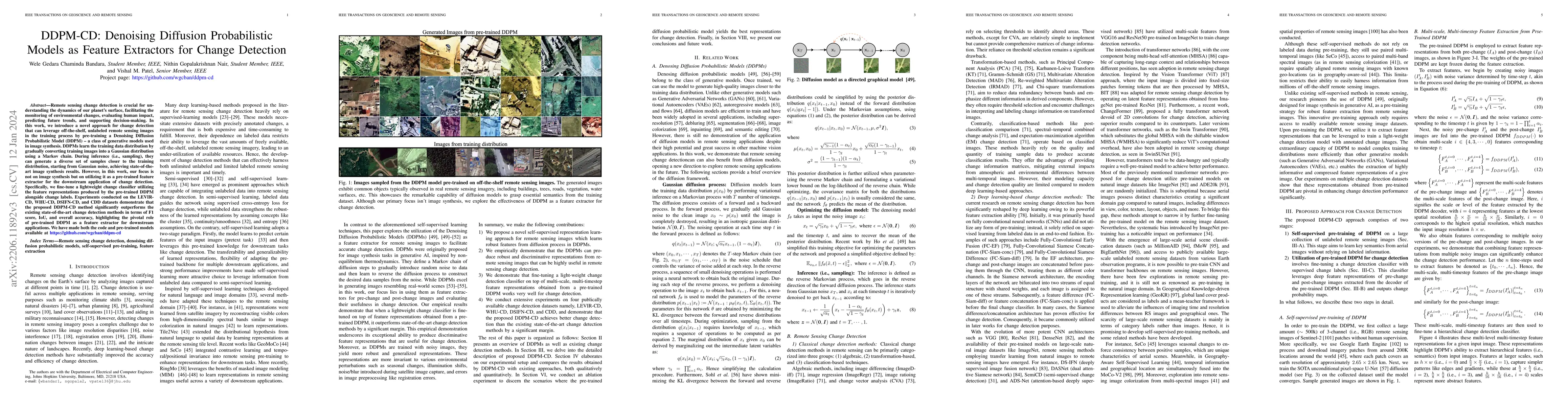 Thumbnail for DDPM-CD: Denoising Diffusion Probabilistic Models as Feature Extractors
  for Change Detection