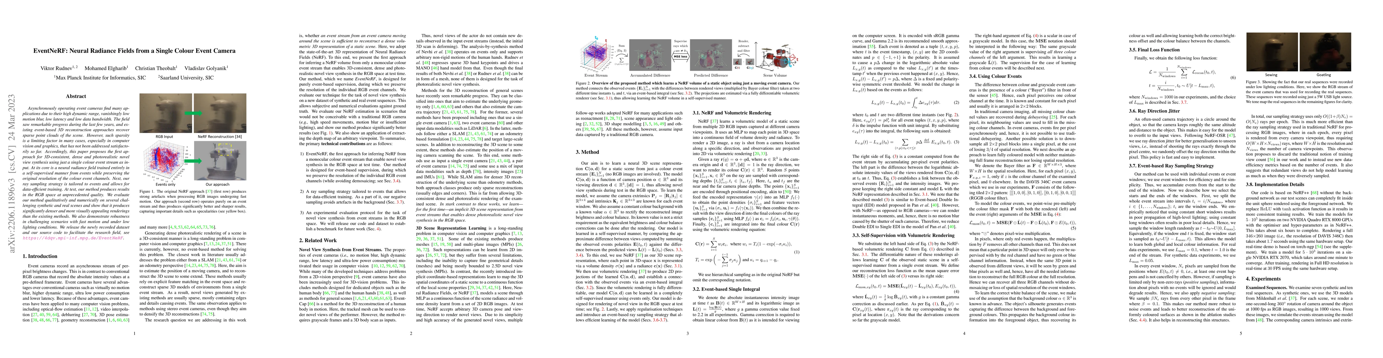 Thumbnail for EventNeRF: Neural Radiance Fields from a Single Colour Event Camera