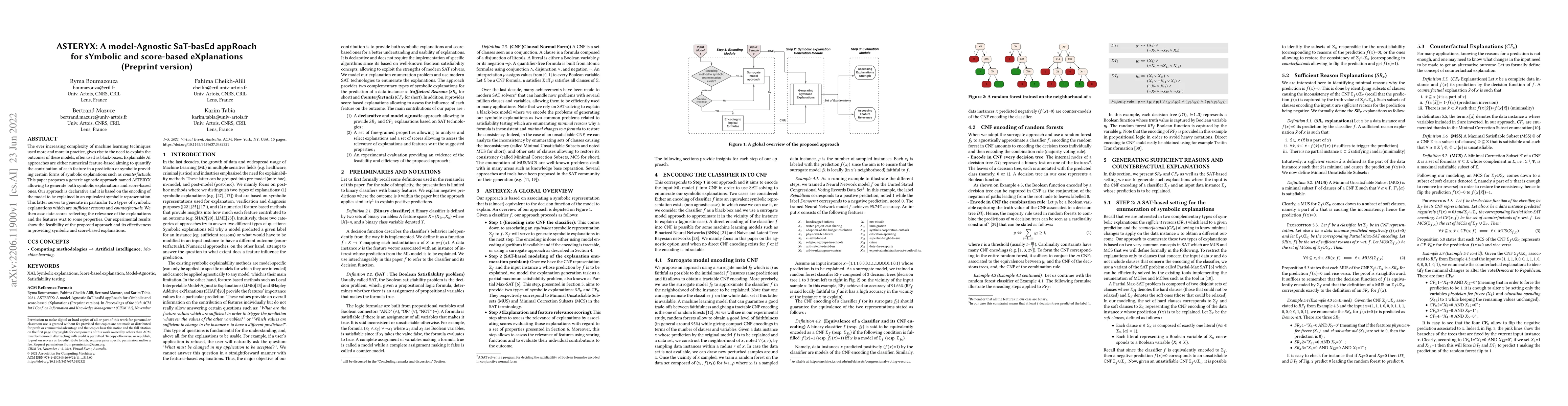 Thumbnail for ASTERYX : A model-Agnostic SaT-basEd appRoach for sYmbolic and
  score-based eXplanations