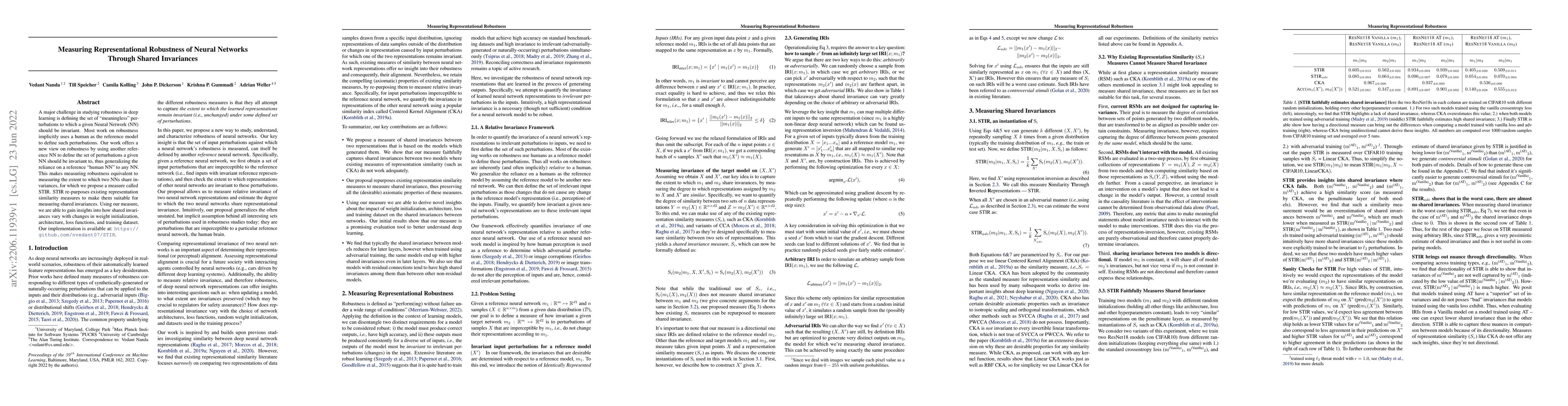 Thumbnail for Measuring Representational Robustness of Neural Networks Through Shared
  Invariances
