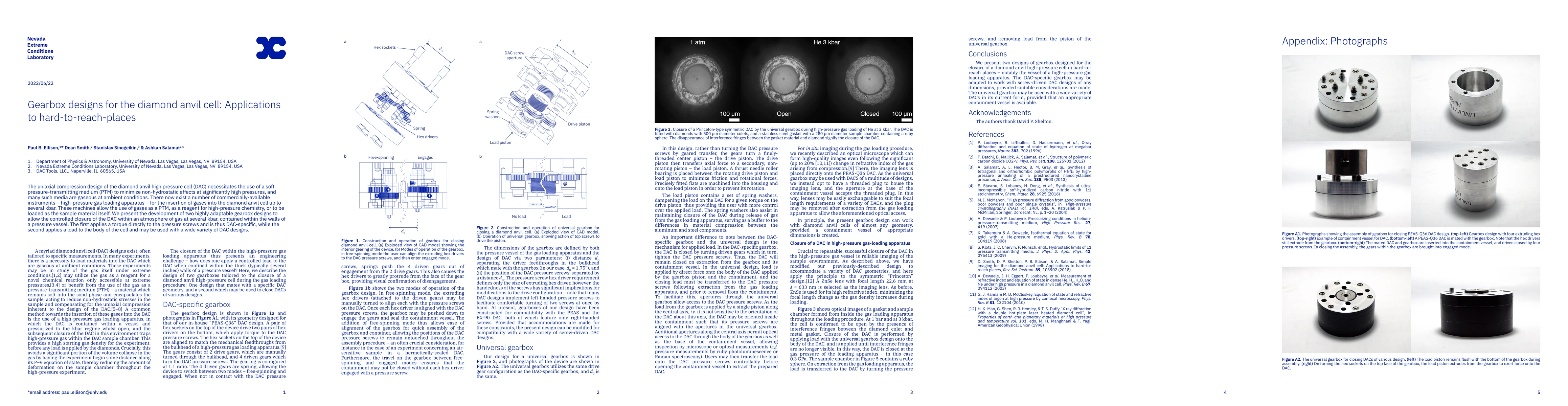 Thumbnail for Gearbox designs for the diamond anvil cell: Applications to
  hard-to-reach-places