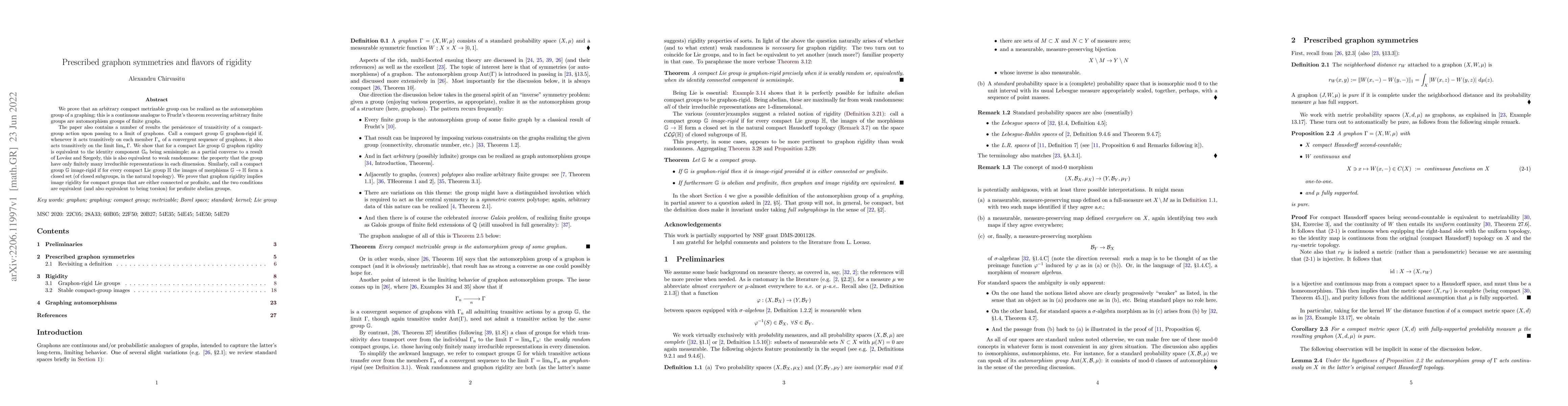 Thumbnail for Prescribed graphon symmetries and flavors of rigidity