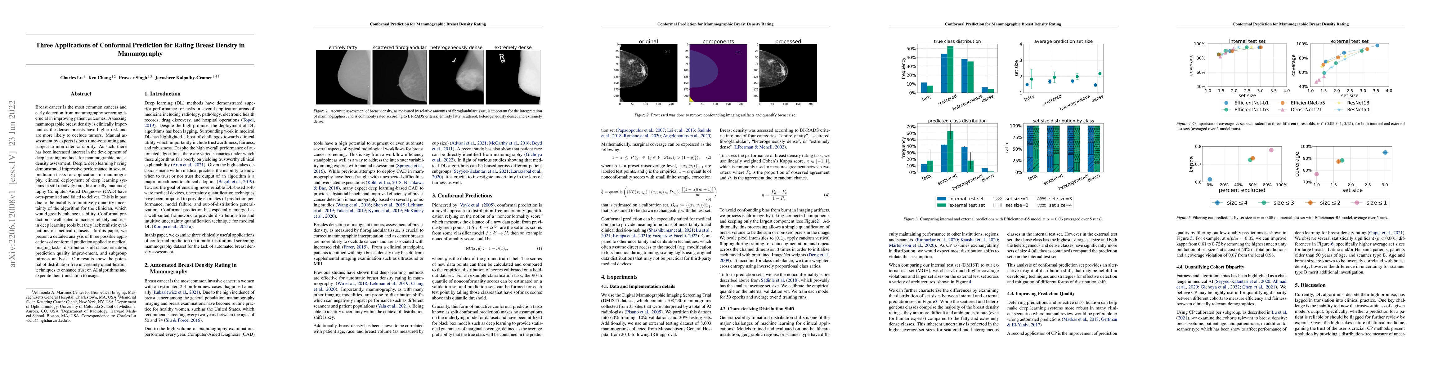 Thumbnail for Three Applications of Conformal Prediction for Rating Breast Density in
  Mammography