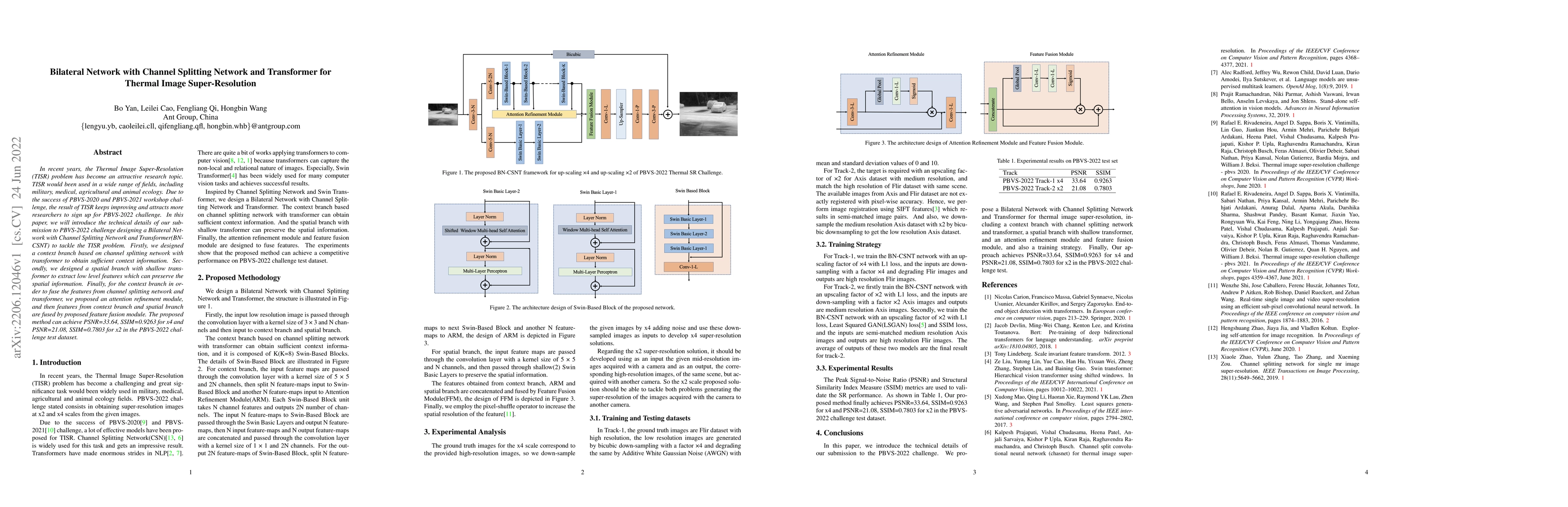 Thumbnail for Bilateral Network with Channel Splitting Network and Transformer for
  Thermal Image Super-Resolution