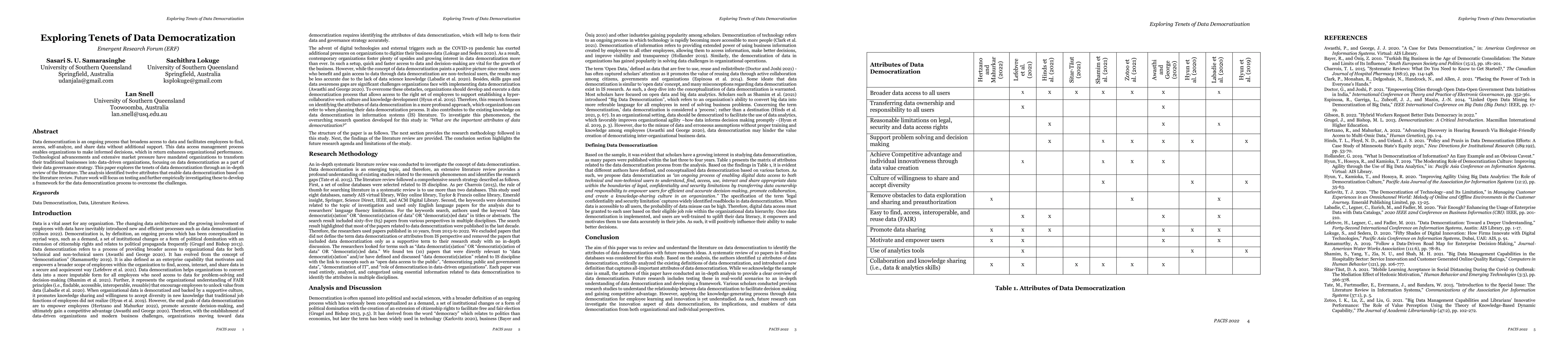 Thumbnail for Exploring Tenets of Data Democratization
